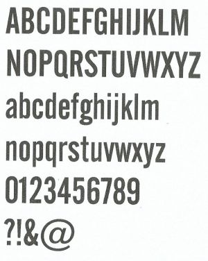 Modelo de carta de madera ALTERNATE GOTHIC