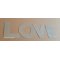 Letra decorativa de zinc LOVE 30 cm