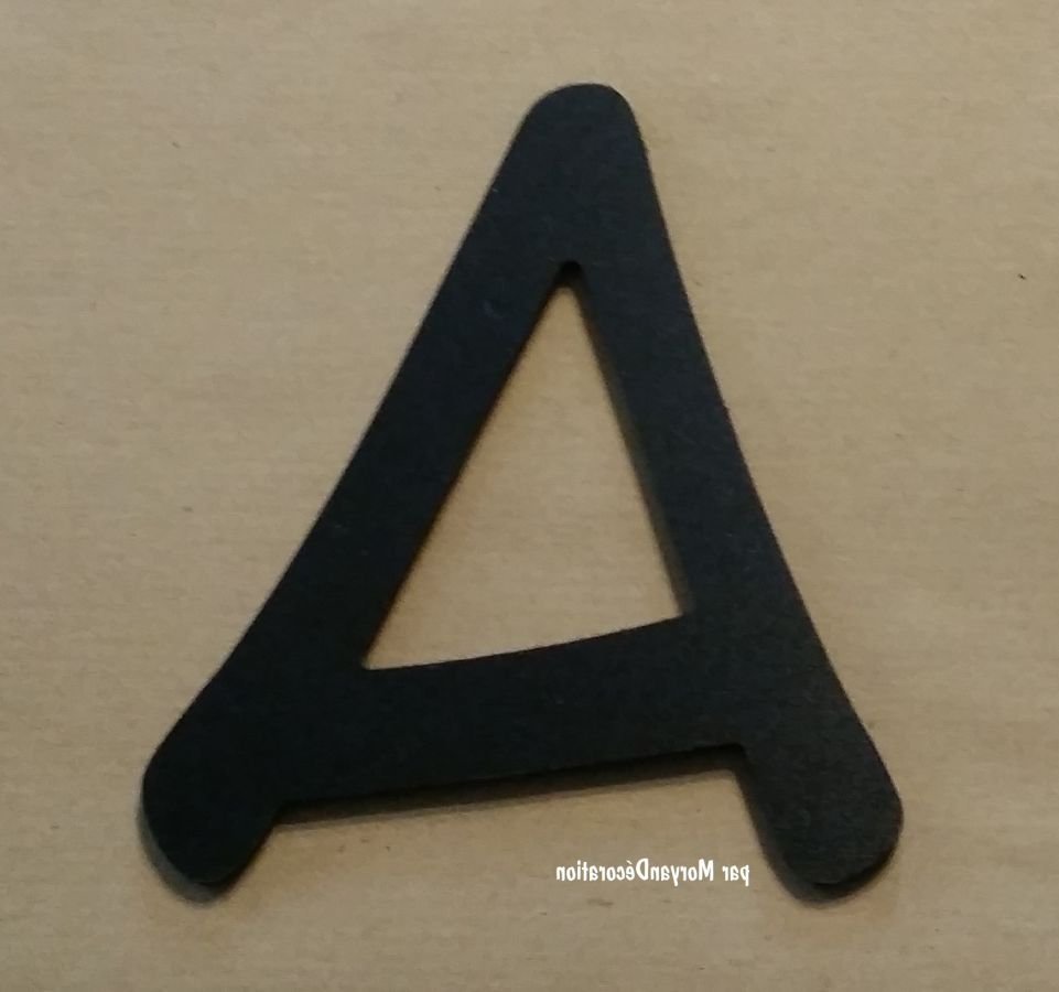 Letra de plástico PVC negro ANIME