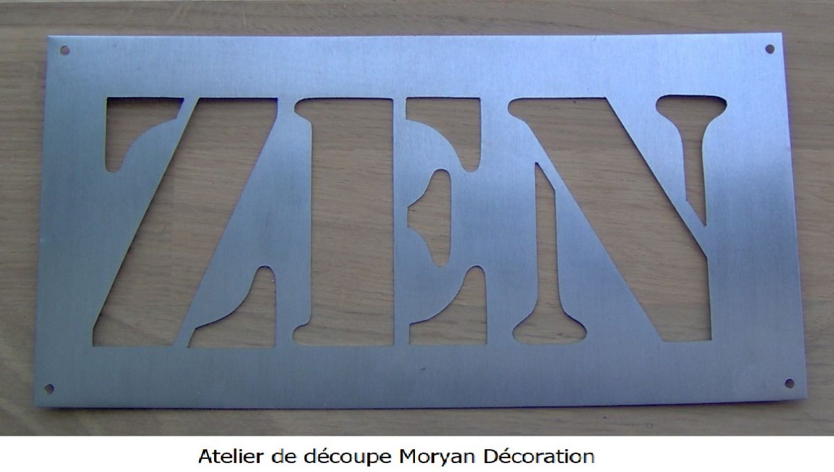 Plantilla ZEN de metal para letras decorativas