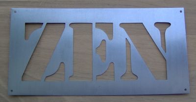 Plantilla ZEN de metal para letras decorativas