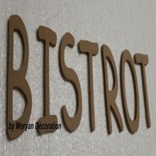 Letra decorativa de madera BISTROT