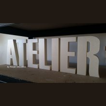 Letra decorativa de poliestireno ATELIER , altura 20 cm