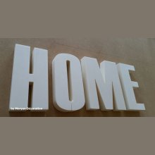 Letra decorativa de poliestireno HOME , altura 15 cm