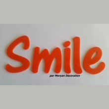 Letra Smile deco en plexiglás, altura 20 cm