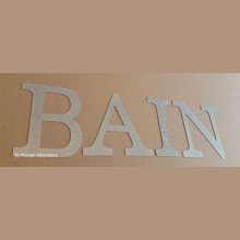 Letra decorativa de zinc BAIN 10 cm