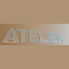 Letra decorativa de zinc ATELIER 10 cm