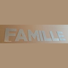Letra decorativa de zinc FAMILY 30 cm