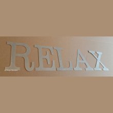 Letra decorativa de zinc RELAX 10 cm