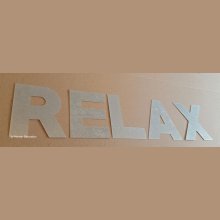 Letra decorativa de zinc RELAX 20 cm
